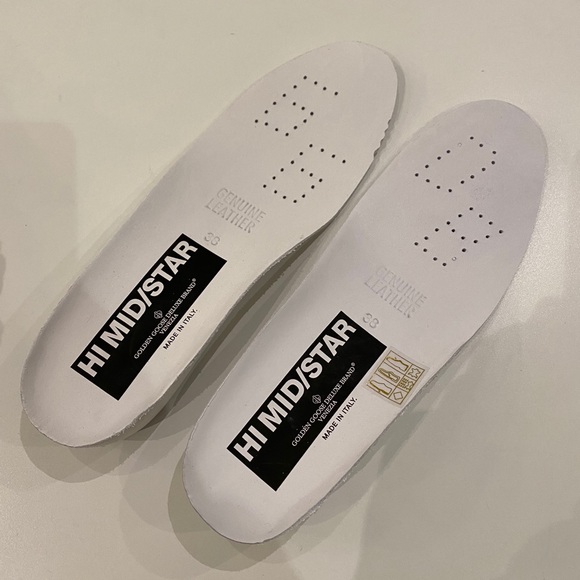 Golden Goose Hi Mid Star Sneaker White sz 38 NIB - Picture 8 of 11